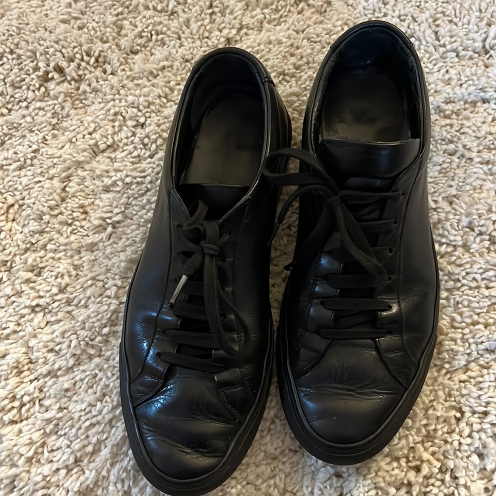 Black common project sneakers